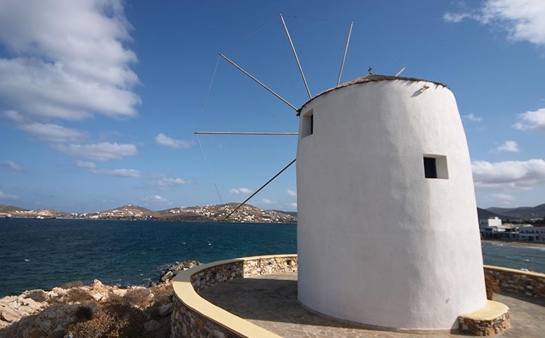 Windmills of Paros Greece